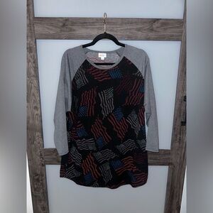 LuLaRoe American Flag Design “Randy” shirt 2XL
